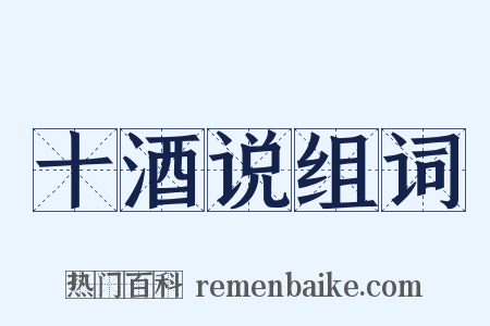 十酒说组词是什么意思的图片
